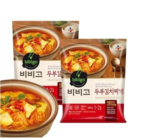 2Pack of Bibigo Traditional Korean Kimchi Stew with Tofu, 16.2-ounce