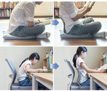 Load image into Gallery viewer, A-Blue S-Back Curble Hip-Up Chair Lumber Support Posture Correction Cushion (Gray)
